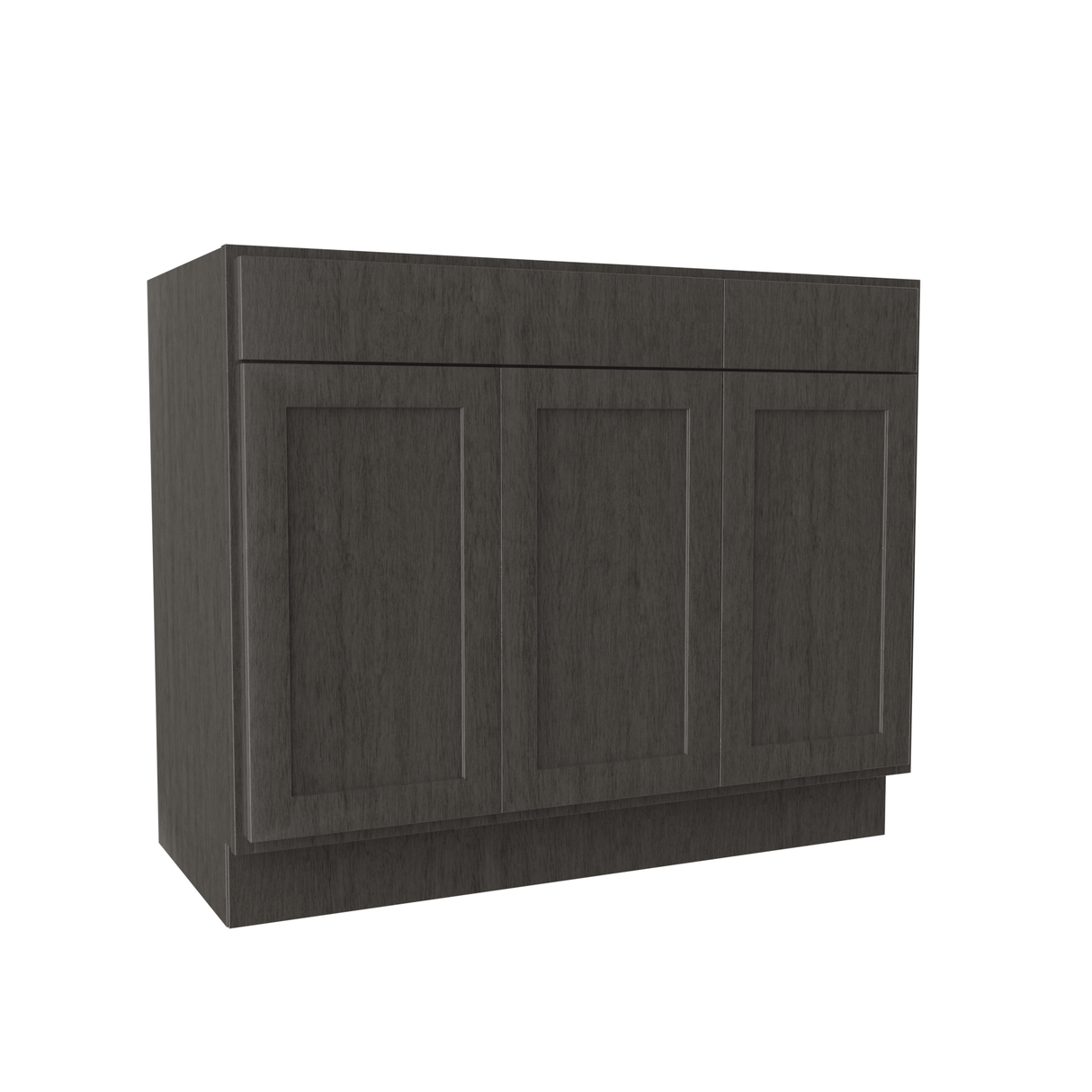 RTA Luxor Smoky Grey - 3 Door Vanity Base Cabinet | 42"W x 34.5"H x 21"D