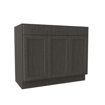 RTA Luxor Smoky Grey - 3 Door Vanity Base Cabinet | 42