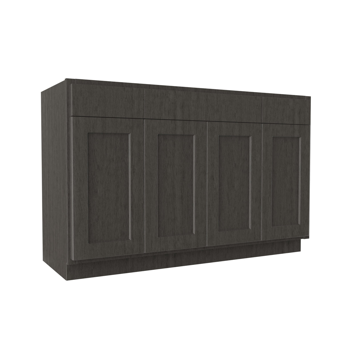 Luxor Smoky Grey - 4 Door Base Vanity Cabinet | 54"W x 34.5"H x 21"D