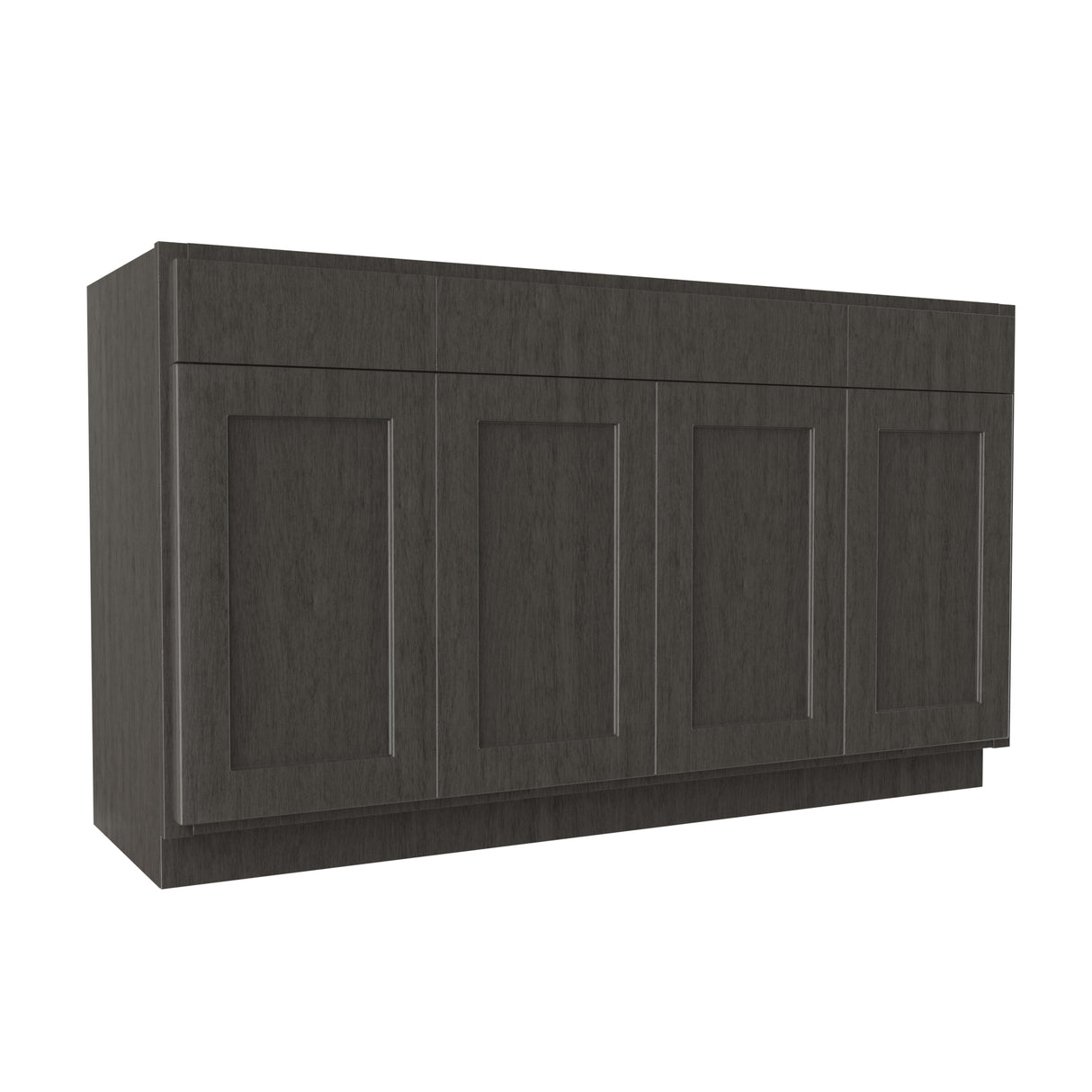 Luxor Smoky Grey - 4 Door Base Vanity Cabinet | 60"W x 34.5"H x 21"D