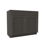 RTA Luxor Smoky Grey - 2 Drawer Vanity Cabinet | 42"W x 34.5"H x 21"D