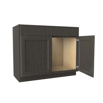 RTA Luxor Smoky Grey - 2 Drawer Vanity Cabinet | 42"W x 34.5"H x 21"D
