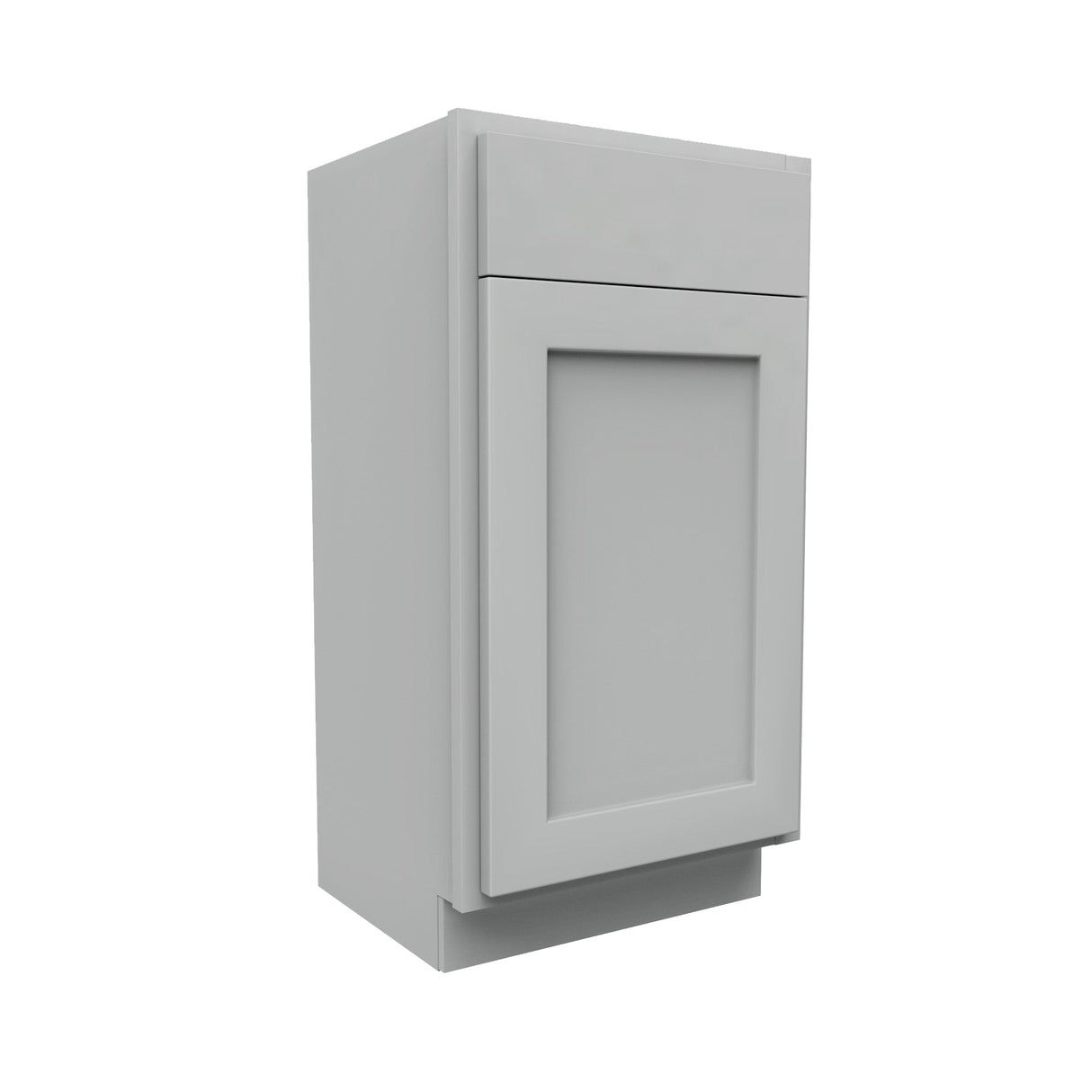 Luxor Misty Grey - Single Door Base Vanity Cabinet | 15"W x 34.5"H x 18"D