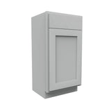 Luxor Misty Grey - Single Door Base Vanity Cabinet | 12"W x 34.5"H x 18"D