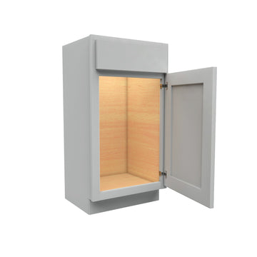 Luxor Misty Grey - Single Door Base Vanity Cabinet | 18