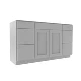 Luxor Misty Grey - Drawer Base Vanity Cabinet | 60"W x 34.5"H x 21"D