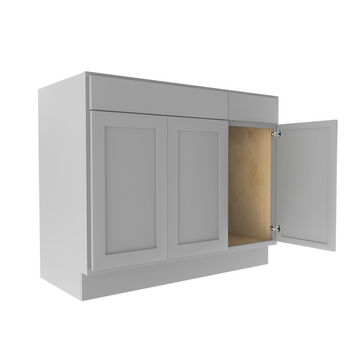 Luxor Misty Grey - 3 Door Vanity Base Cabinet | 42