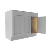 Luxor Misty Grey - 3 Door Vanity Base Cabinet | 42"W x 34.5"H x 21"D