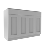 Luxor Misty Grey - 4 Door Vanity Base Cabinet | 48"W x 34.5"H x 21"D