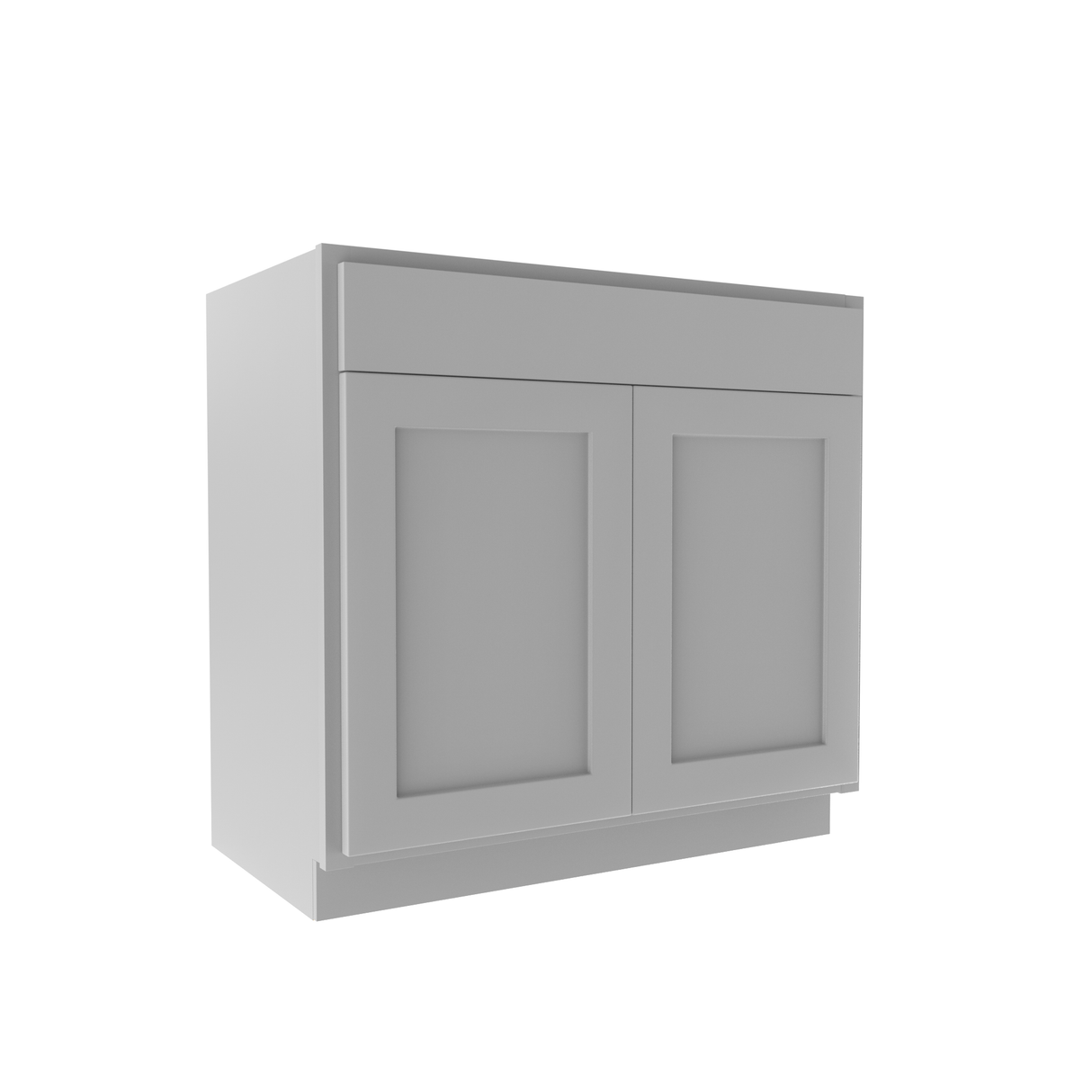 Luxor Misty Grey - 2 Drawer Vanity Cabinet | 36"W x 34.5"H x 21"D