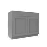 Luxor Misty Grey - 2 Drawer Vanity Cabinet | 42"W x 34.5"H x 21"D