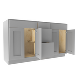 Luxor Misty Grey - Drawer Vanity Cabinet | 60"W x 34.5"H x 21"D