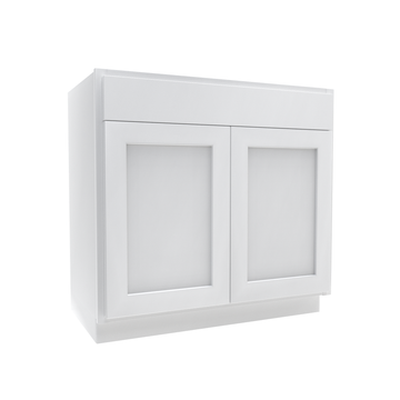Luxor White - 2 Drawer Vanity Cabinet | 36