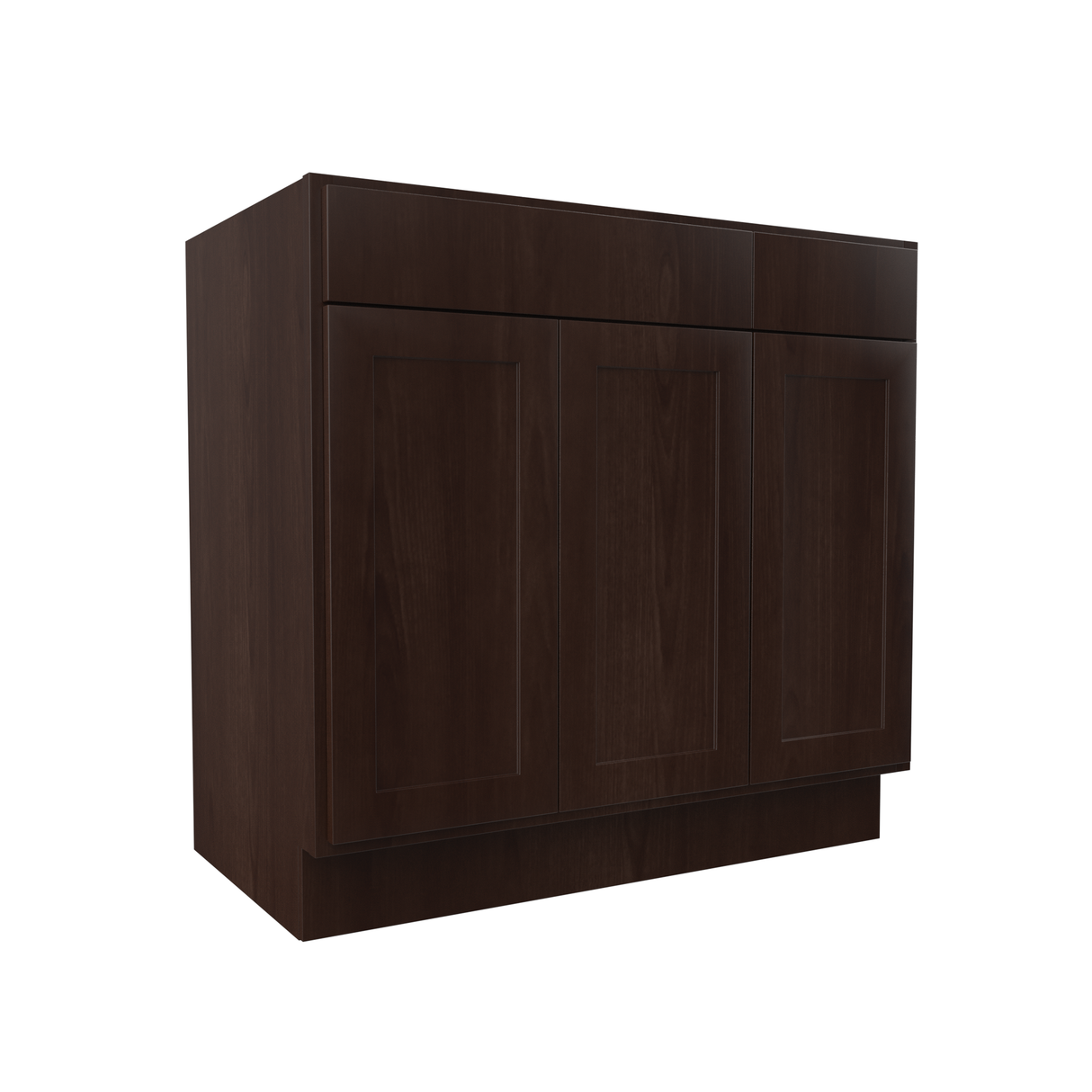 RTA Luxor Espresso - 3 Door Vanity Base Cabinet | 36"W x 34.5"H x 21"D