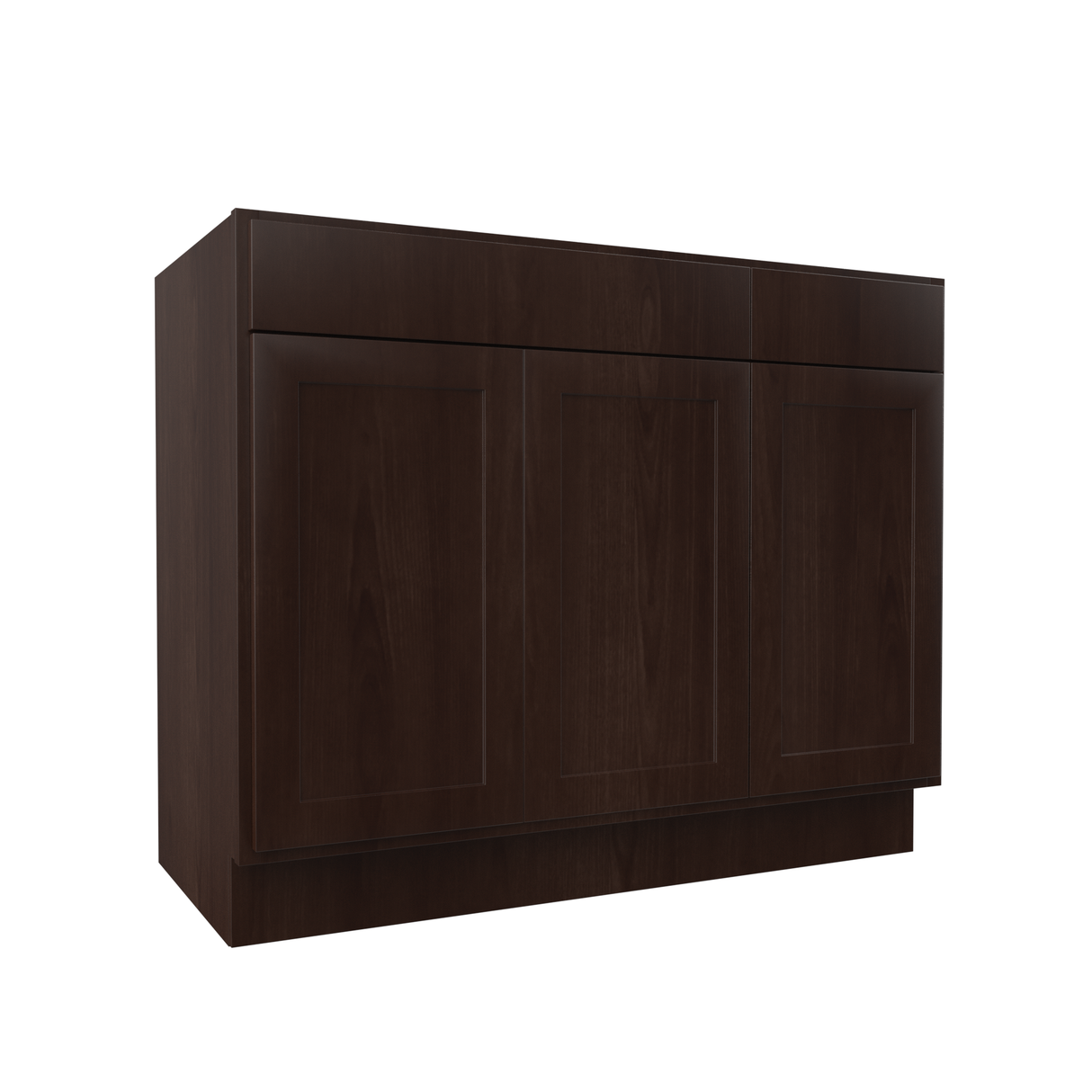 RTA Luxor Espresso - 3 Door Vanity Base Cabinet | 42"W x 34.5"H x 21"D