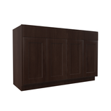 Luxor Espresso - 4 Door Base Vanity Cabinet | 54"W x 34.5"H x 21"D