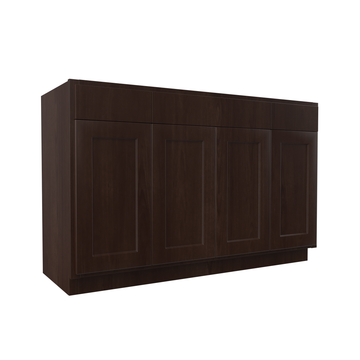 Luxor Espresso - 4 Door Base Vanity Cabinet | 54