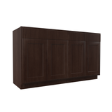 Luxor Espresso - 4 Door Base Vanity Cabinet | 60"W x 34.5"H x 21"D