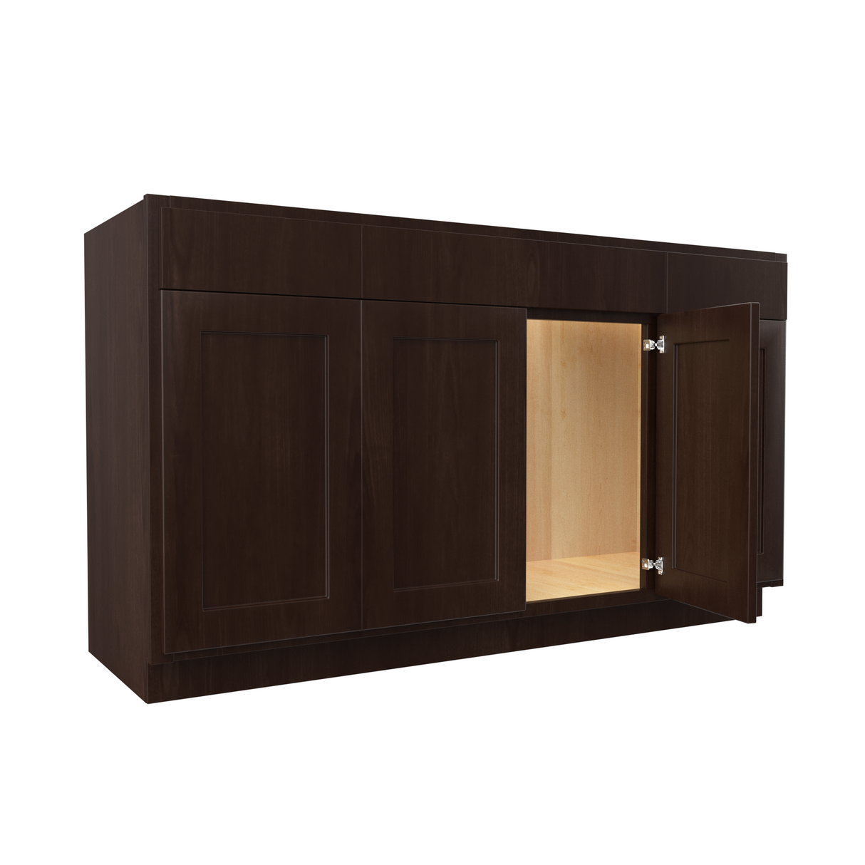 Luxor Espresso - 4 Door Base Vanity Cabinet | 60"W x 34.5"H x 21"D