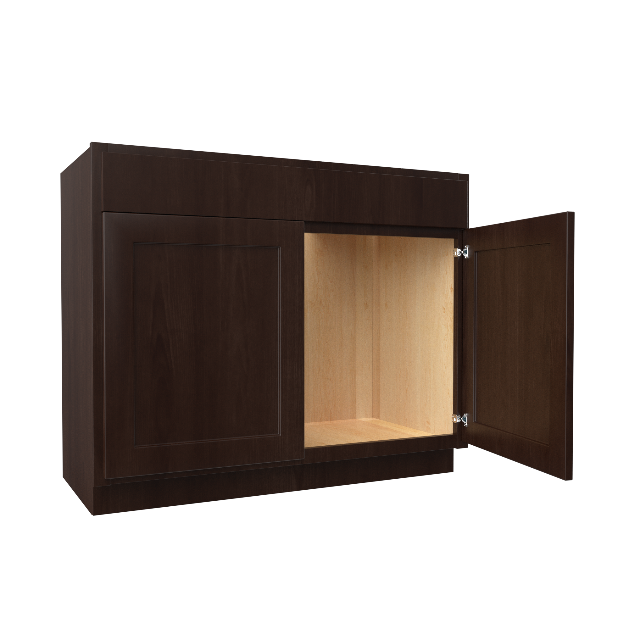 RTA Luxor Espresso - 2 Drawer Vanity Cabinet | 42"W x 34.5"H x 21"D