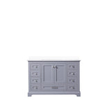 Dukes Dark Grey Freestanding Bathroom Vanity with White Quartz Top, White Square Sink