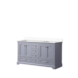 Dukes Dark Grey Freestanding Bathroom Vanity with White Quartz Top, White Square Sink