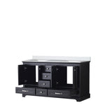 Dukes 60 in. Freestanding Bathroom Vanity with White Quartz Top, White Square Sink