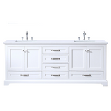 Dukes Freestanding White Bathroom Freestanding Bathroom Vanity With Undermount Ceramic Sink with White Carrara Marble Top