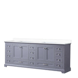 Dukes Dark Grey Freestanding Bathroom Vanity with White Quartz Top, White Square Sink
