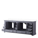 Dukes Dark Grey Freestanding Bathroom Vanity with White Quartz Top, White Square Sink