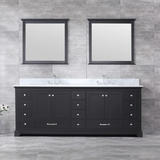 Dukes Freestanding Espresso Bathroom Freestanding Bathroom Vanity With Undermount Ceramic Sink with White Carrara Marble Top