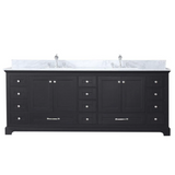 Dukes Freestanding Espresso Bathroom Freestanding Bathroom Vanity With Undermount Ceramic Sink with White Carrara Marble Top