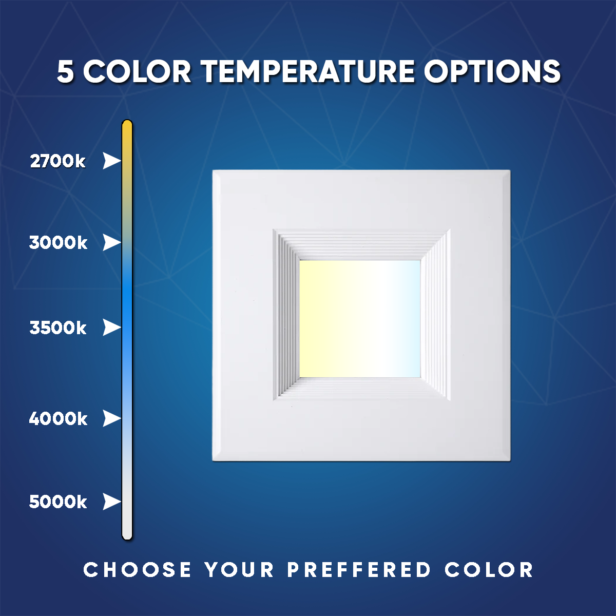 6 inch LED Recessed Light- 5 CCT