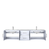 Geneva Glossy White Bathroom Floating Bathroom Vanity With Undermount Ceramic Sink With White Carrara Marble Top