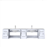 Geneva Glossy White Bathroom Floating Bathroom Vanity With Undermount Ceramic Sink With White Carrara Marble Top