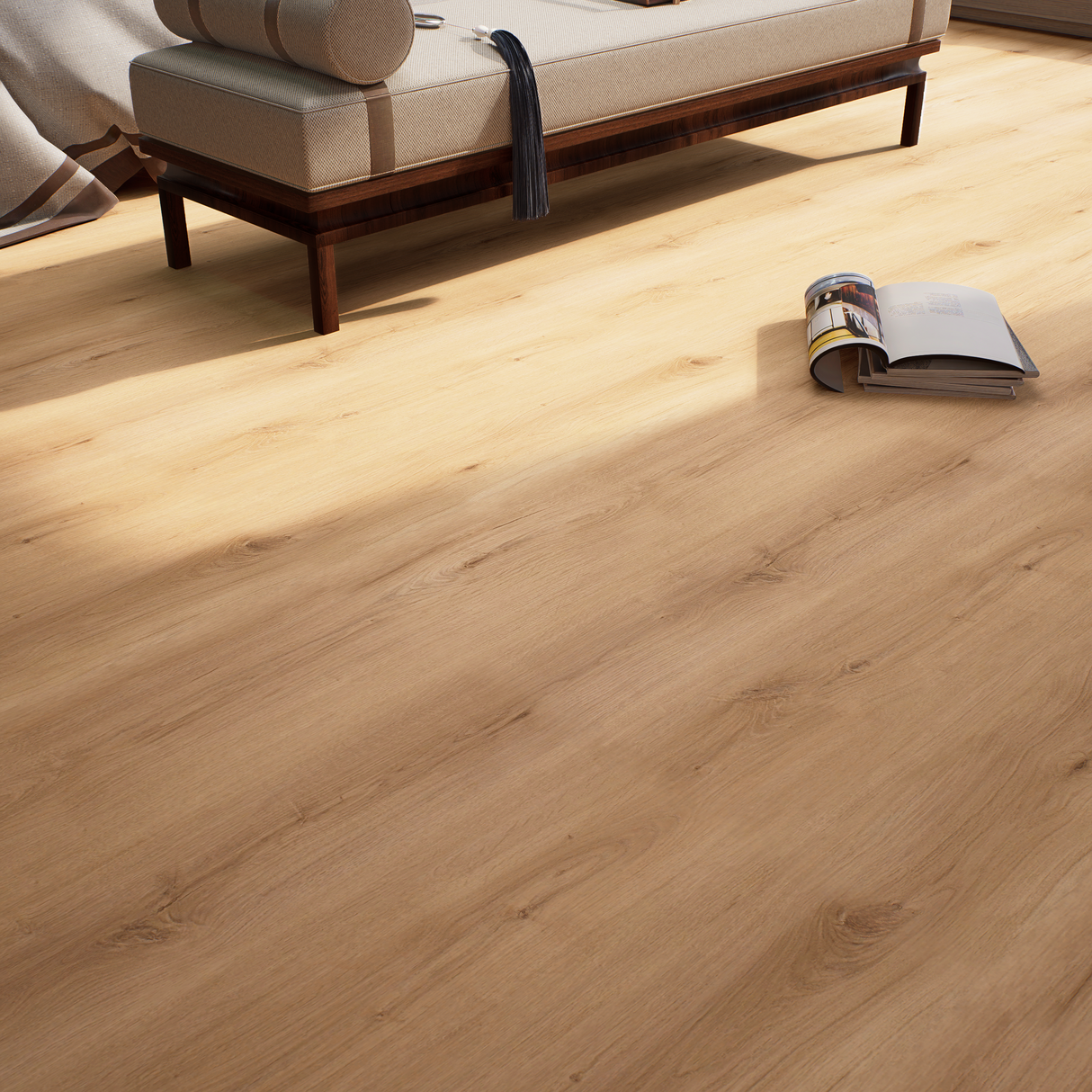 WPC Luxury Vinyl Flooring, Click Lock Floating, Altitude Trail, 9" x 72" x 10mm, 20 mil Wear Layer - CANYON COAST Collection (32.41 SQ FT/ CTN)
