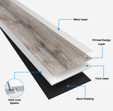 SPC Flooring -  Click Lock Floating - Grey Horizon - 7" x 48" x 6mm - 20 mil Wear Layer - Versa  Collections (23.64SQ FT/ CTN)