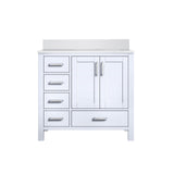 Jacques 30 in. Right Freestanding Bathroom Vanity with White Quartz Top, White Square Sink