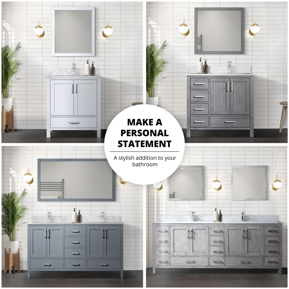 Jacques Navy Blue Bath Freestanding Bathroom Vanity
