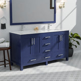 Jacques Navy Blue Bath Freestanding Bathroom Vanity