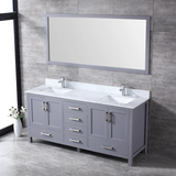 Jacques Freestanding Dark Grey Bathroom Freestanding Bathroom Vanity With Undermount Ceramic Sink, White Carrara Marble