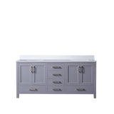 Jacques 72 in. Freestanding Bathroom Vanity with White Quartz Top, White Square Sink