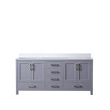 Jacques Dark Grey Freestanding Bathroom Vanity with White Quartz Top, White Square Sink