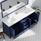 Jacques Navy Blue Bath Freestanding Bathroom Vanity