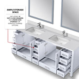 Jacques White Freestanding Bathroom Vanity with White Quartz Top, White Square Sink