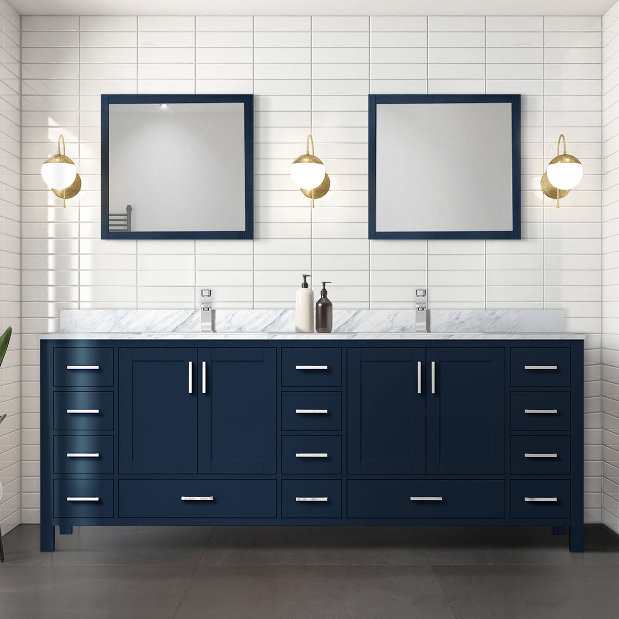 Jacques Navy Blue Bath Freestanding Bathroom Vanity