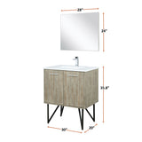 Lancy Rustic Acacia Freestanding Bathroom Vanity with White Quartz Top, and White Square Sink