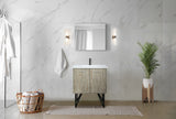 Lancy 30 in. Rustic Acacia  Freestanding Bathroom Vanity with White Quartz Top, White Square Sink, and Balzani Gun Metal Faucet Set