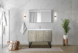 Lancy Rustic Acacia Freestanding Bathroom Vanity with White Quartz Top, and White Square Sink