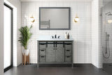 Marsyas 48 in. Freestanding Bathroom Vanity with White Quartz top, White Square Sink